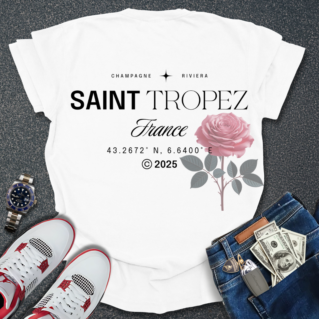 Saint Tropez T-Shirt (Back Print)